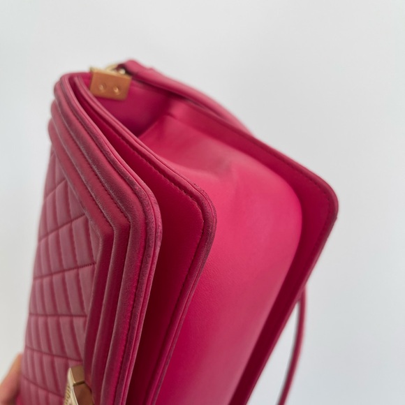 CHANEL Lambskin Quilted Medium Boy Flap Fuchsia - Picture 7 of 16